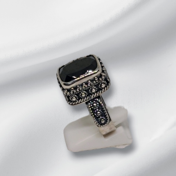 NWT Bali Legacy Elite Shungite Solitaire Ring in Sterling Silver Size 9 - Picture 5 of 12